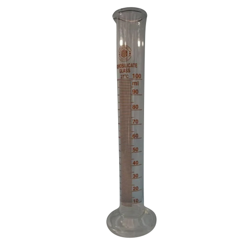 100 Ml Borosilicate Glass Measuring Cylinder - Color: Multiple
