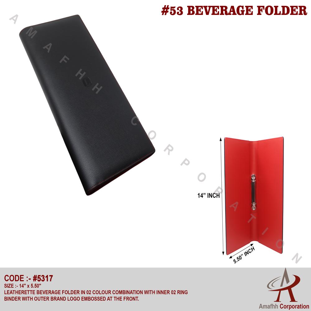 Beverage Folder - Product Type: Leatherette