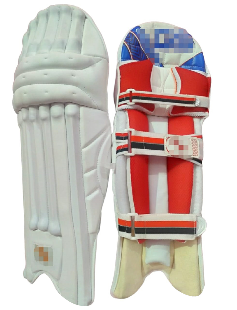 Batting Pads - Polyurethane Material, Custom Printed Design | Lightweight, High-quality Protection For Adults, Perfect For All Cricket Tournaments