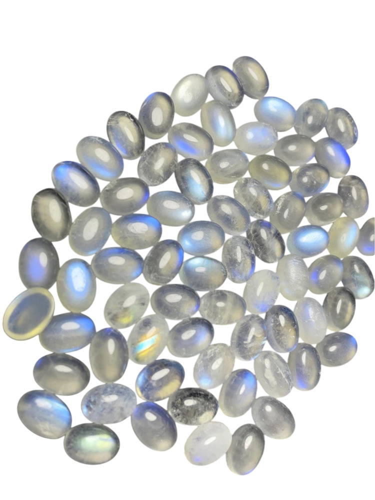 Natural Blue Cabochon Moonstone - Hardness: Rigid