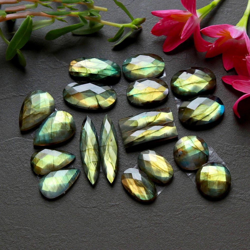 Natural Labradorite Cut Gemstone