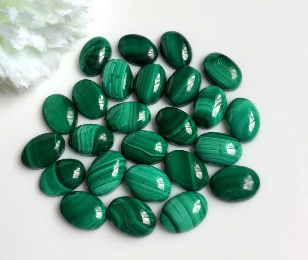 Natural Malachite Cabochon Gemstone