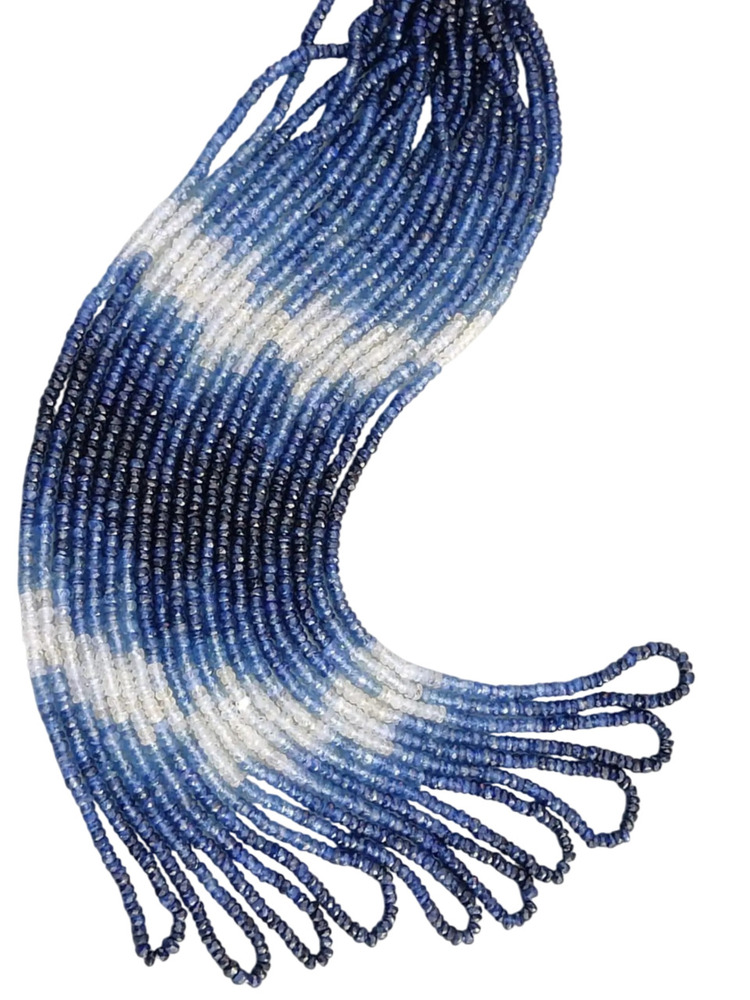 Natural Blue Sapphire Shaded Beads