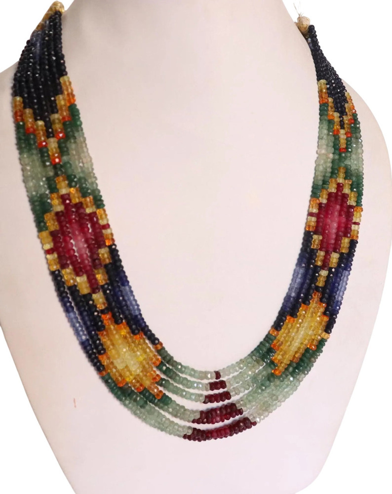 Natural Multi Sapphire Beads - Beads Material: Porcelain