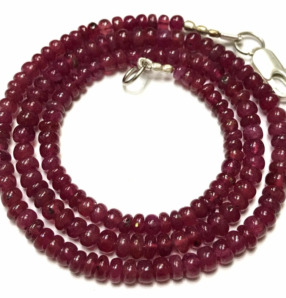 Natural Ruby Beads - Beads Material: Porcelain