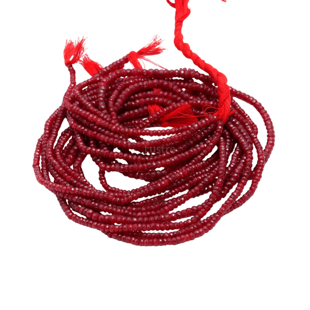 Natural Ruby Beads - Beads Material: Porcelain