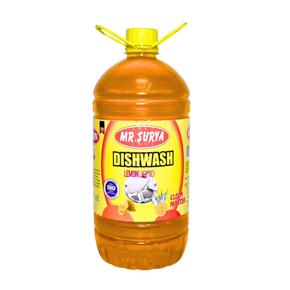 5000Ml Mr Surya Lemon Liquid Dishwash - Color: Yellow
