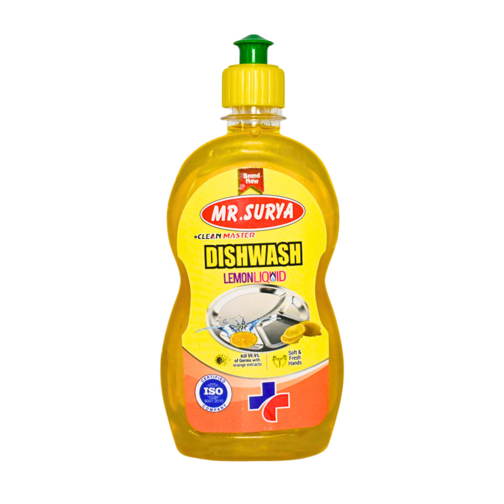 500Ml Mr Surya Lemon Liquid Dishwash - Color: Yellow