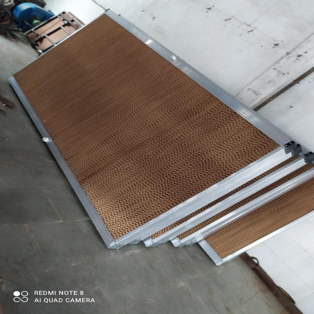 Honeycomb Cooling Pad - 6 Ft X 2 Ft X 150 Mm, Brown | Low Maintenance, Lightweight, Customized Sizes For Poultry, Greenhouse, And Dairy Farms