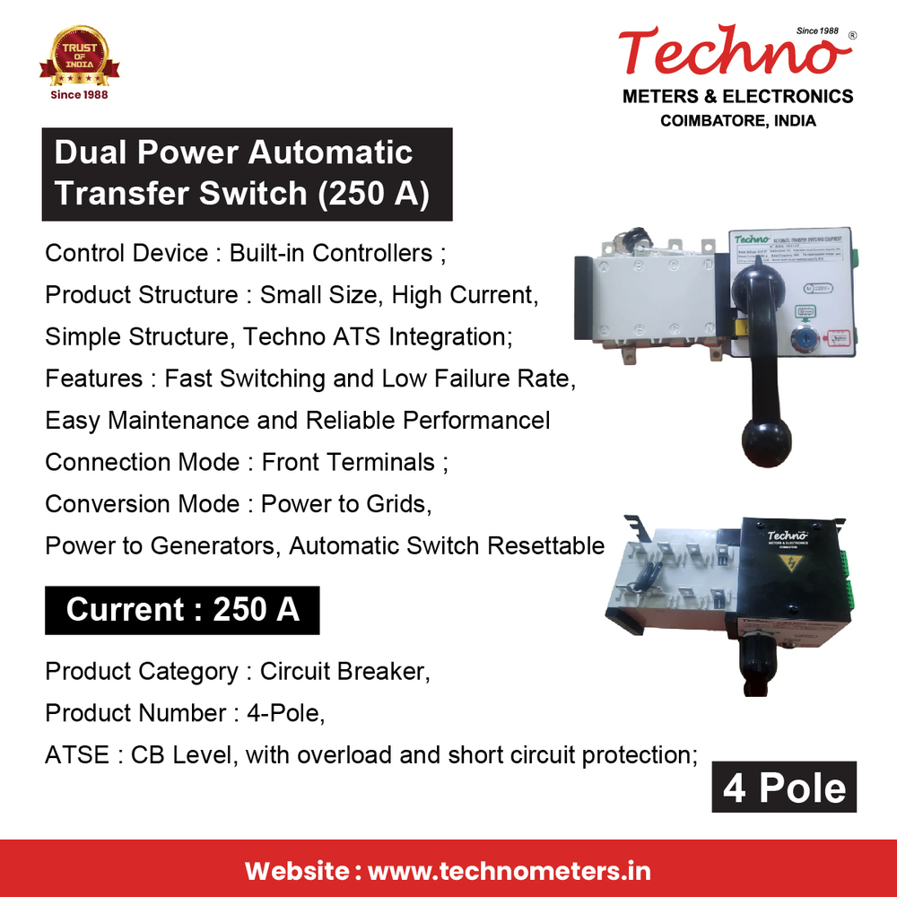 Automatic Transfer Switch 250 A - Accuracy: Class 1