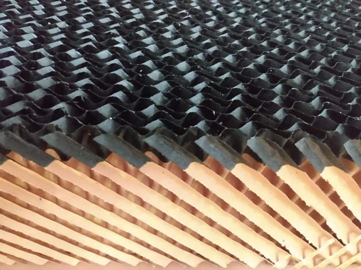 Black Coated Evaporative Cooling Pad - Economical Solution For Airflow, 220v Operation | Ideal For Mushroom Farming, Poultry And Livestock Farms, Easy Installation, Low Maintenance