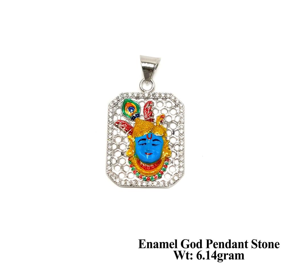 92.5% New Design Silver Enamel God Pandant Stone