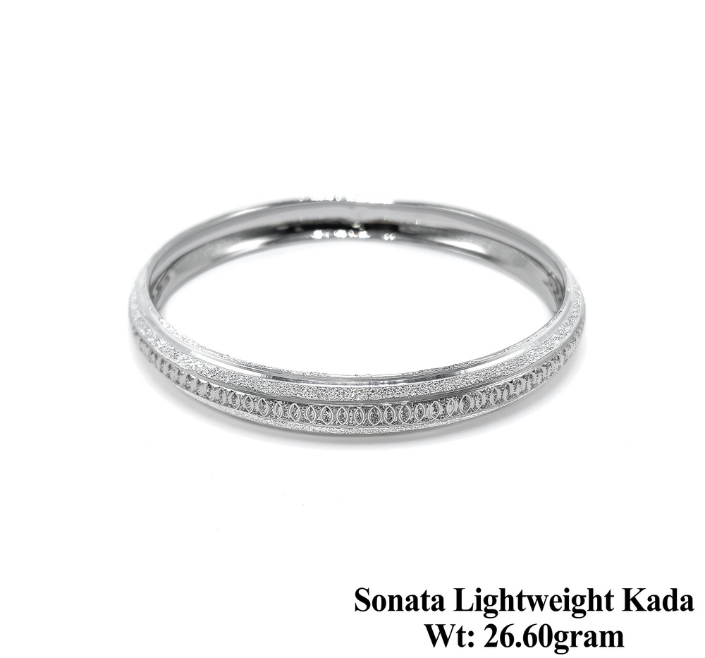 92.5% New Design Silver Sonata Lightweight Kada