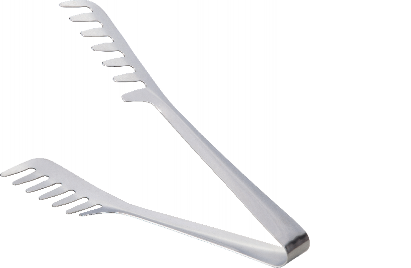 Stainless Steel Pie Tong - Color: Silver
