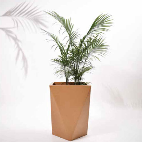 Square Diamond Planter - Color: Brown