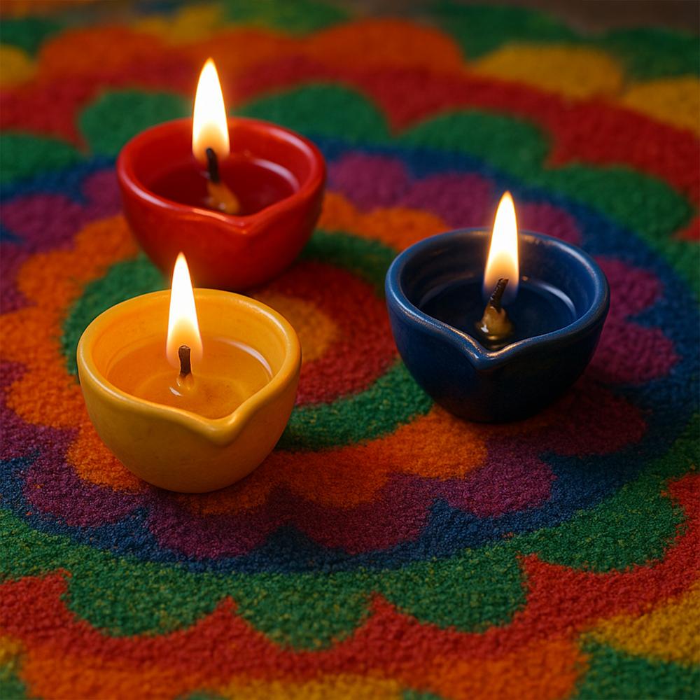 Ceramic Diya Set Of 10 - Features: Good Quality