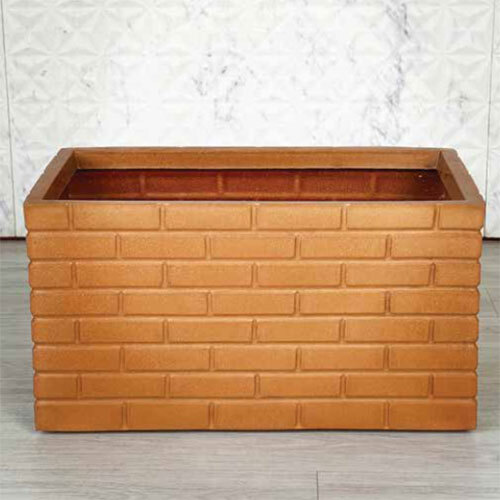Brick Trow Planter - Color: Brown