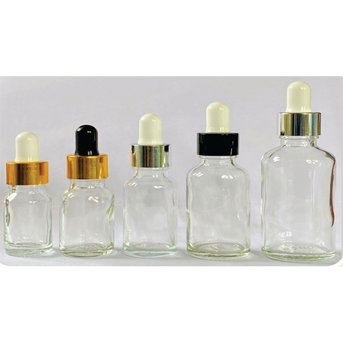 Clear Glass Dropper Bottle - Color: White