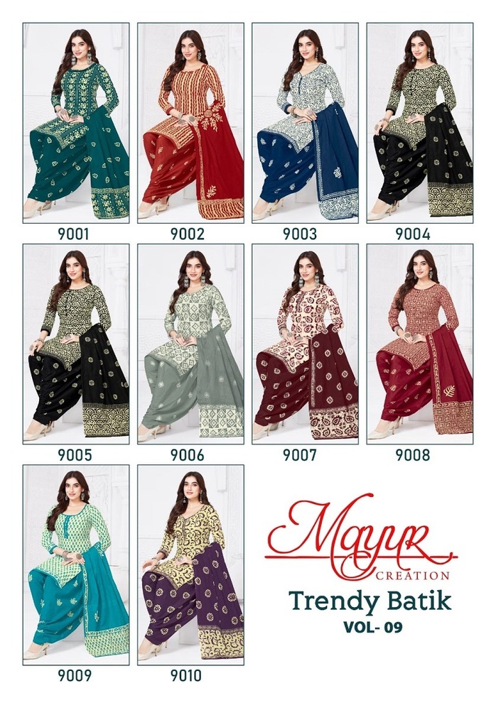 Mayur Trendy Batic Vol-9  Dress Material
