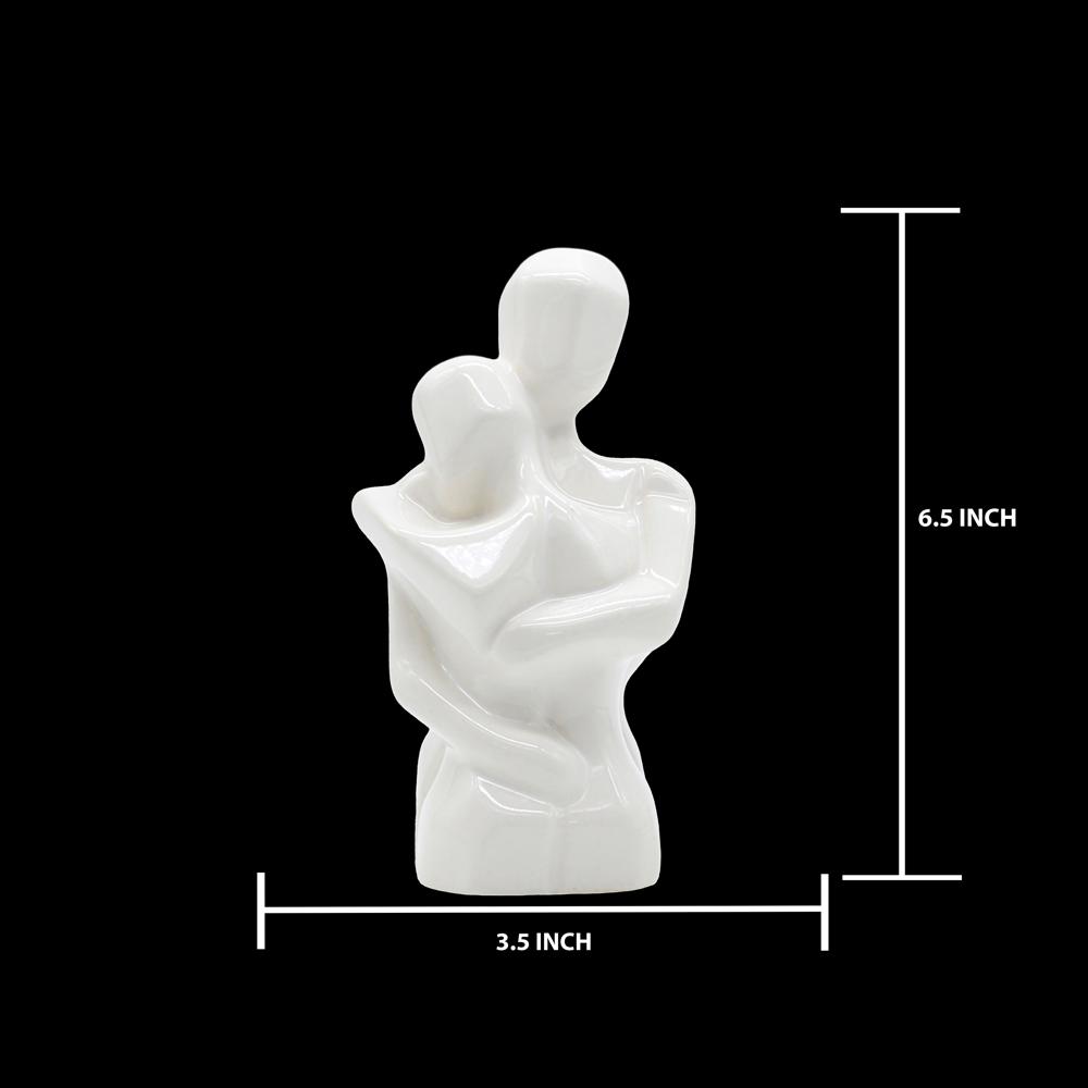 Hugging Couple Diamond Cut - Color: White