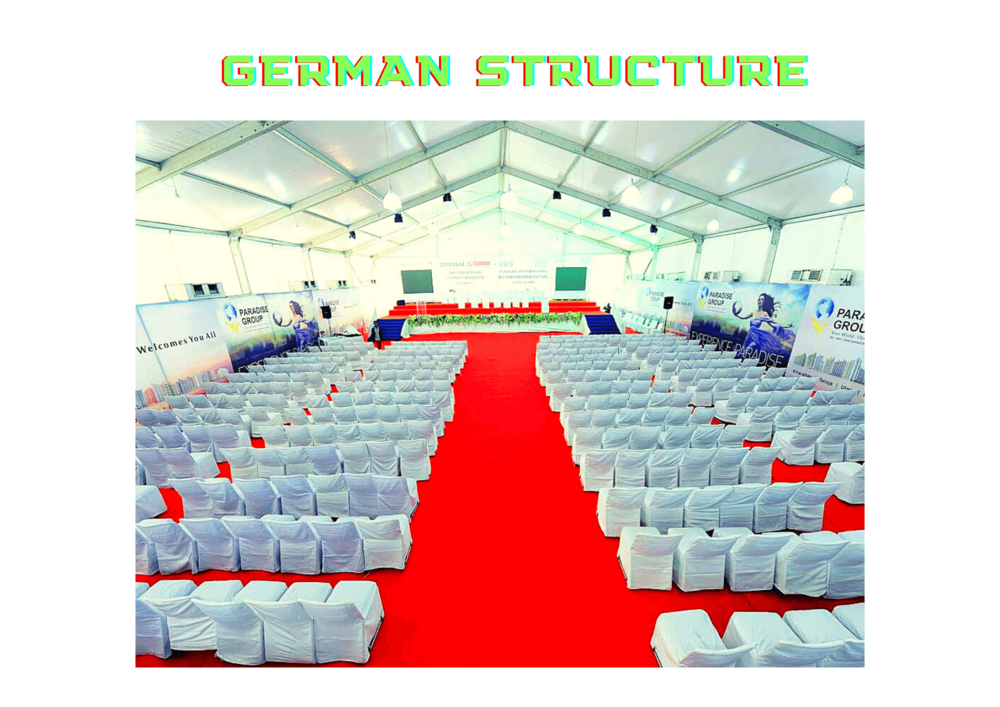 German Pro- Marquee Hanger Tent  Heavy Duty All-Weather Shelter