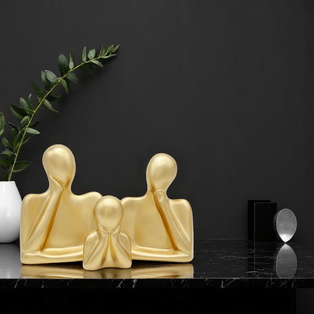 Ceramic Family Set Of 3 Golden - Features: Good Quality