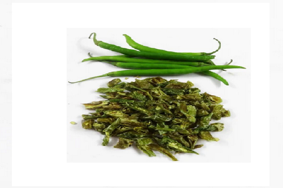 Green Chilli Flakes - Cultivation Type: Common
