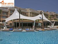 Swimming pool tensile structure