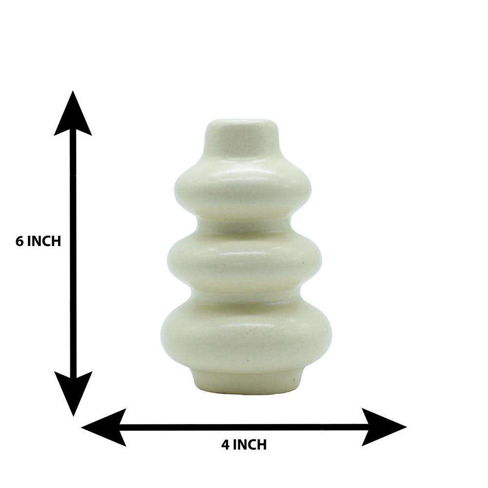 Ceramic Insulator Vase - Color: White