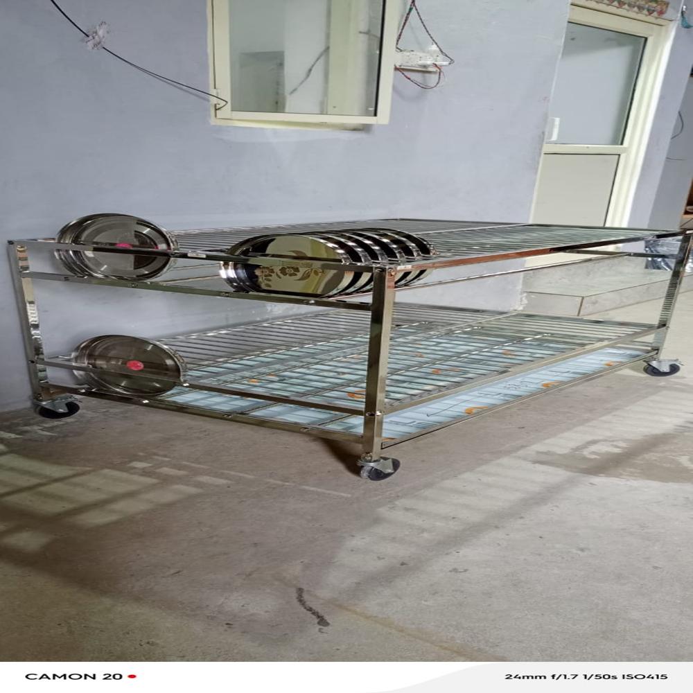 Ss Plate And Thali Rack - Color: Silver