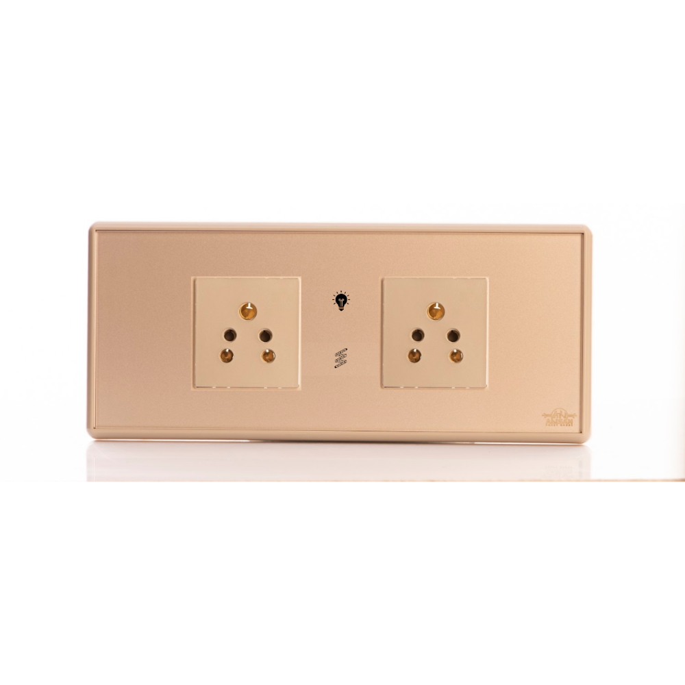 Touch 2 Switch 2 Socket - Color: Black