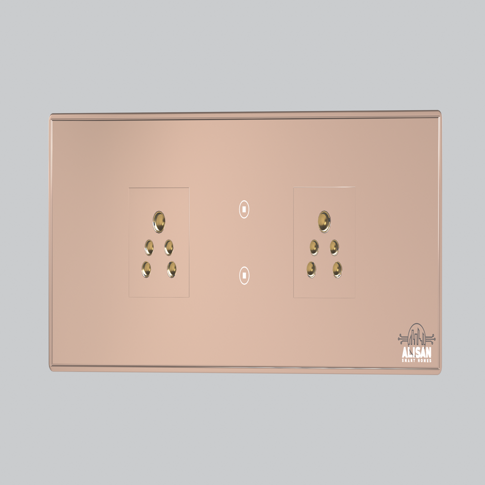 Touch 2 Switch 2 Socket - Color: Black