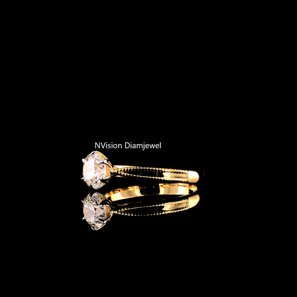 Minimalist Natural Diamond Solitaire Ring