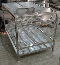 Ss Plate And Thali Rack - Capacity: Holds 10a  12 Plates/thalis