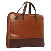 14 Inch Pu Leather Laptop Bag - Color: Brown