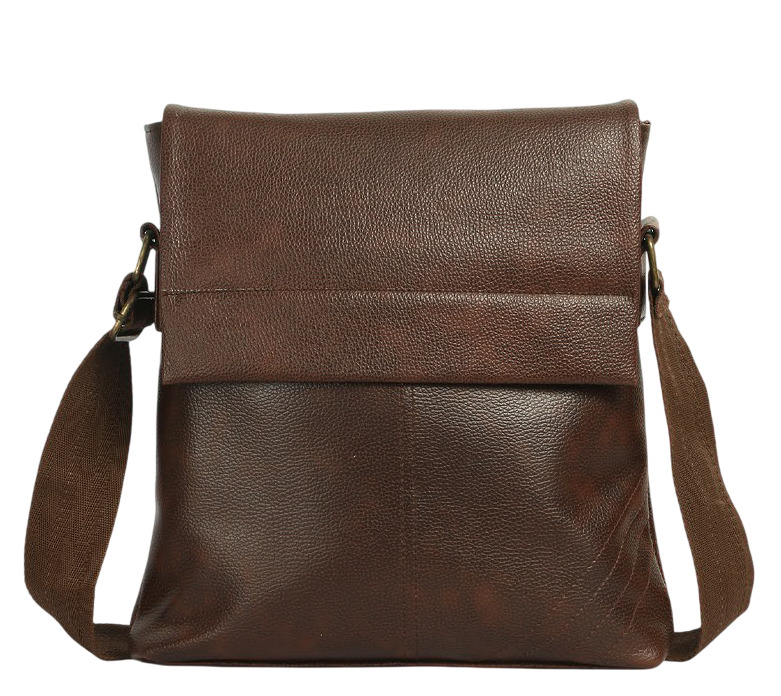 Brown Synthetic Leather Shoulder Bag