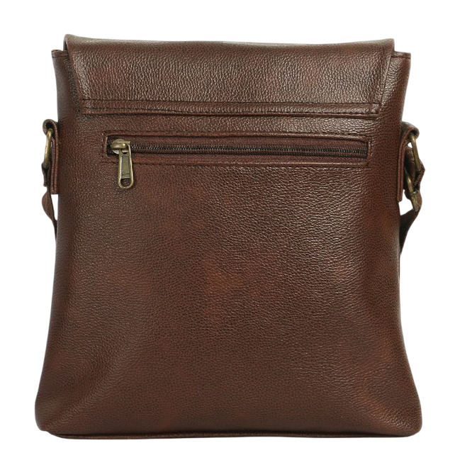 Brown Synthetic Leather Shoulder Bag