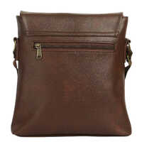 Brown Synthetic Leather Shoulder Bag