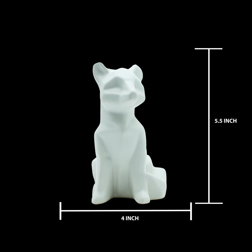 Ceramic Sitting Dog White