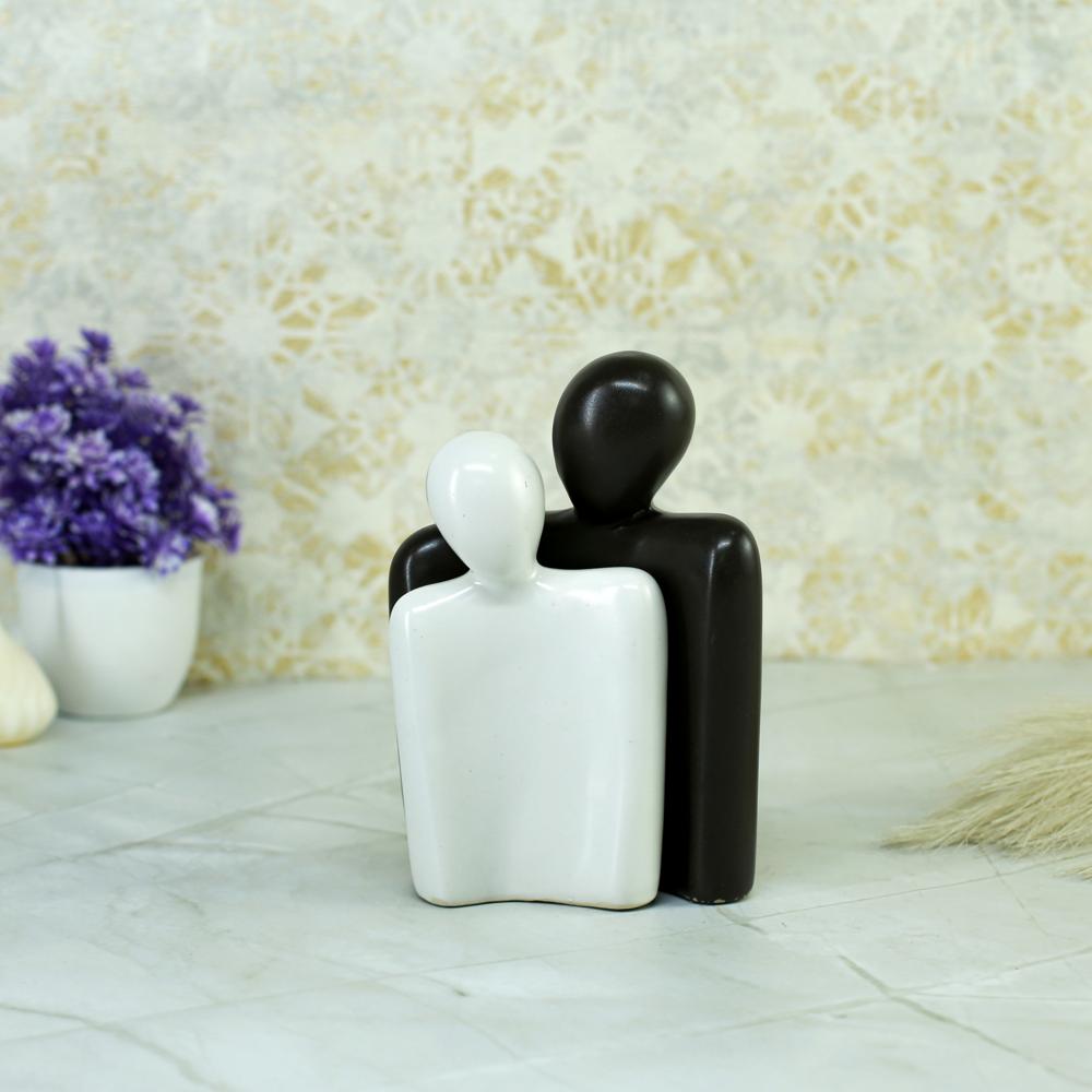 Ceramic Couple Set Of 2 White & Black