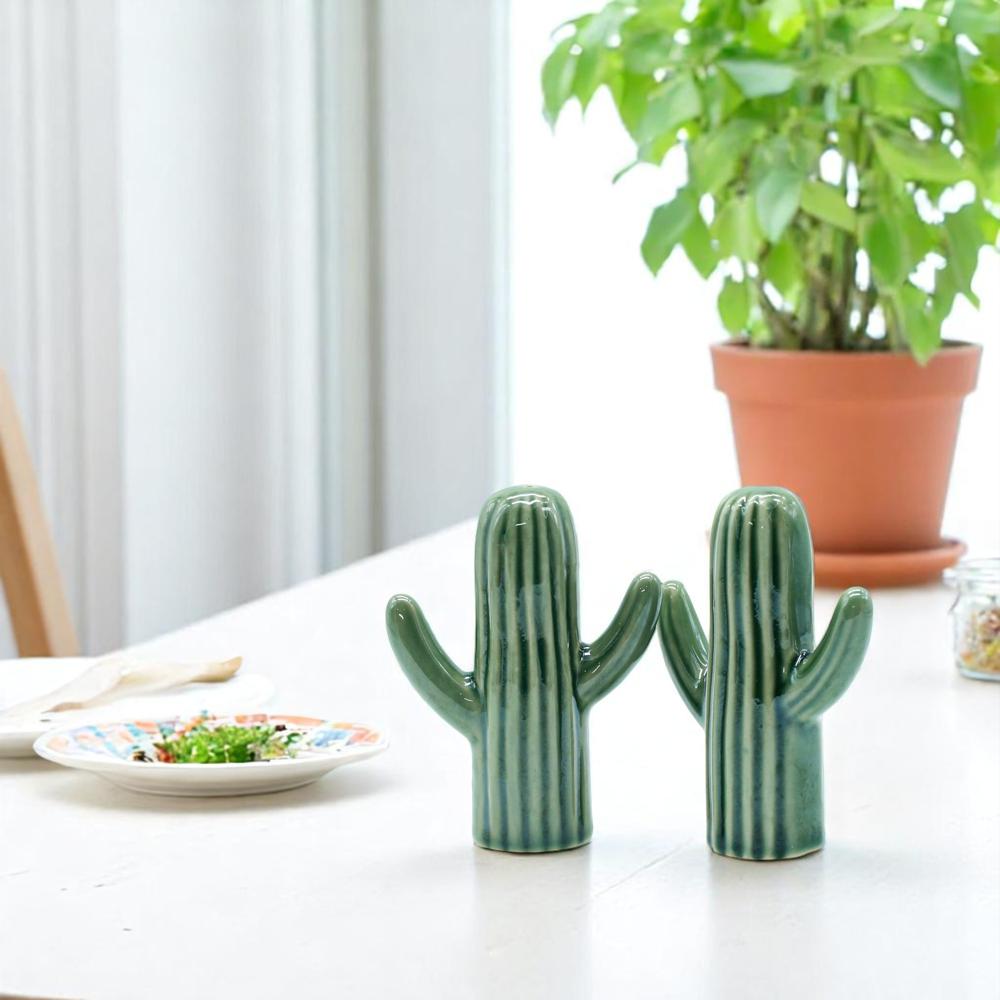 Ceramic Salt and Pepper Cactus Shape