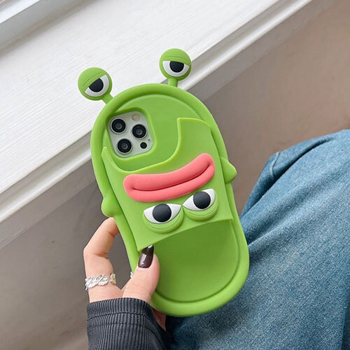 Trendy Slipper Style Iphone Case - Color: Green