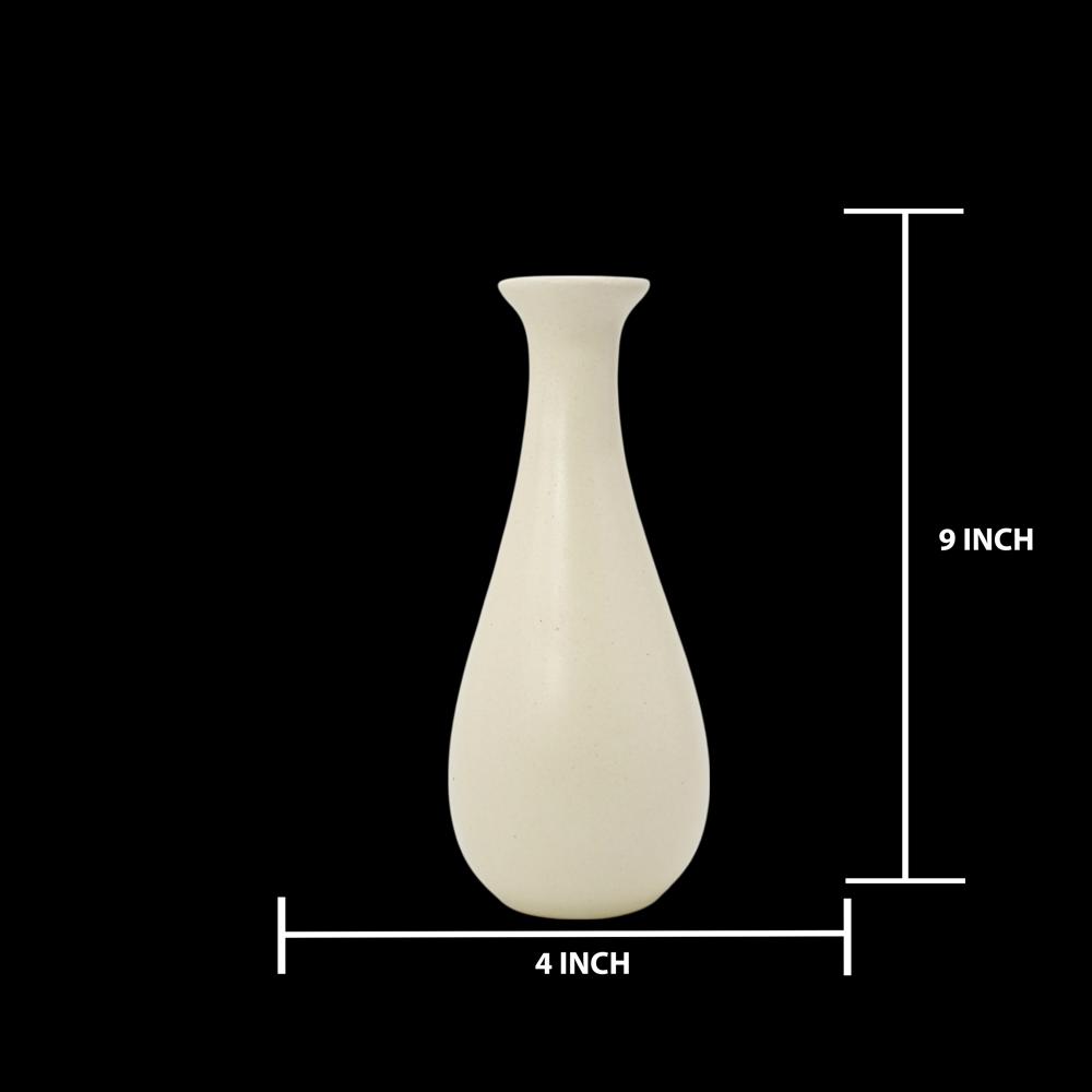 Ceramic Bottle Round Flower Vase Medium