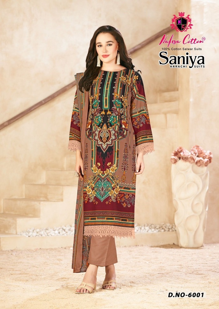 Nafisa Saniya Vol-6  Karachi Dress Material