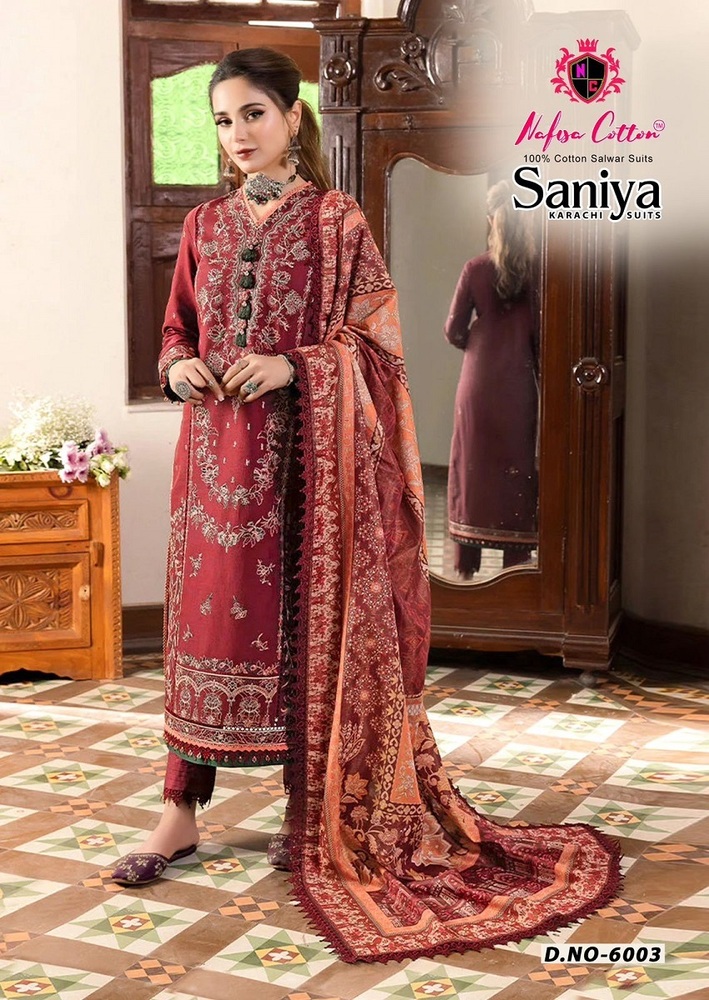 Nafisa Saniya Vol-6  Karachi Dress Material