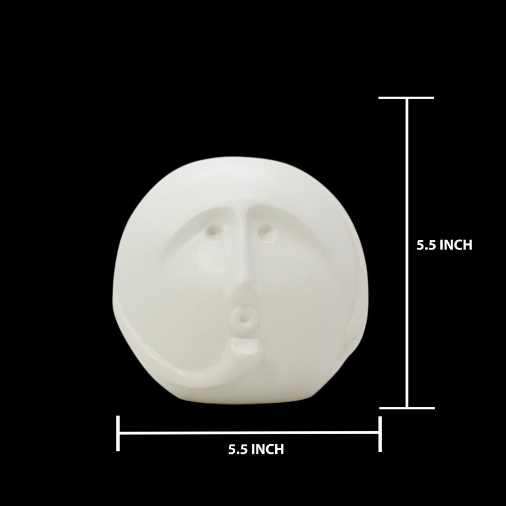 Ceramic Round Face Planter White - Feature: Washable