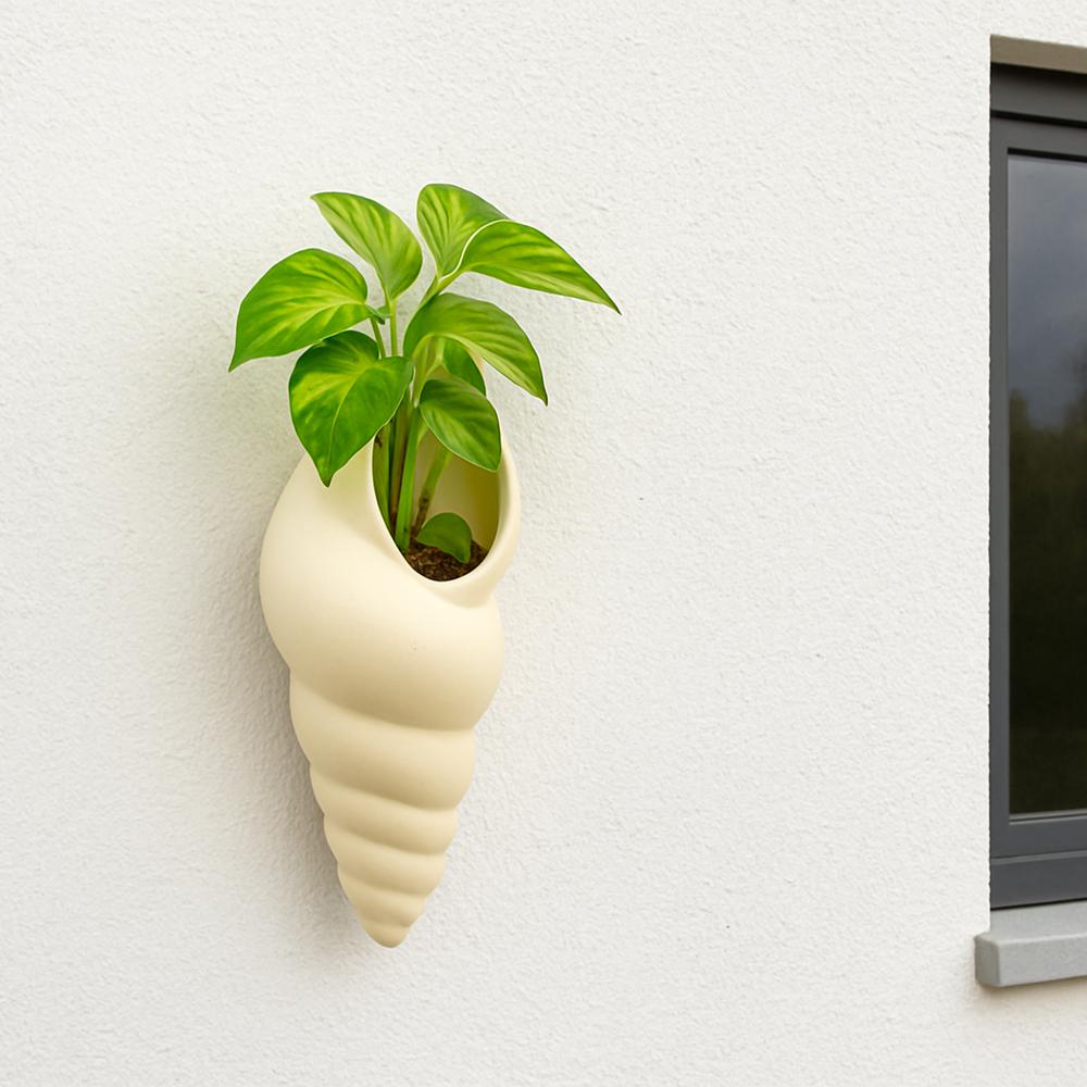 Ceramic Shankh Wall Planter 