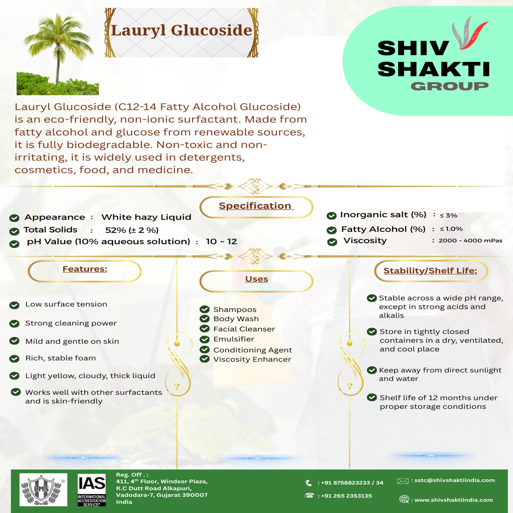 Lauryl Glucoside - Application: Toothpastes
