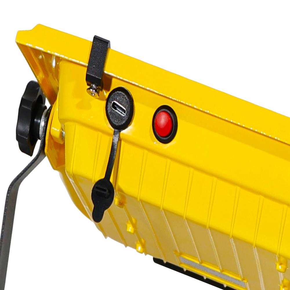 Yellow Realbuy Rechargeable Led Flood Light 100w With 12000mah Lithium Battery And Remote Control Cool White (Ip66 Water-proof)