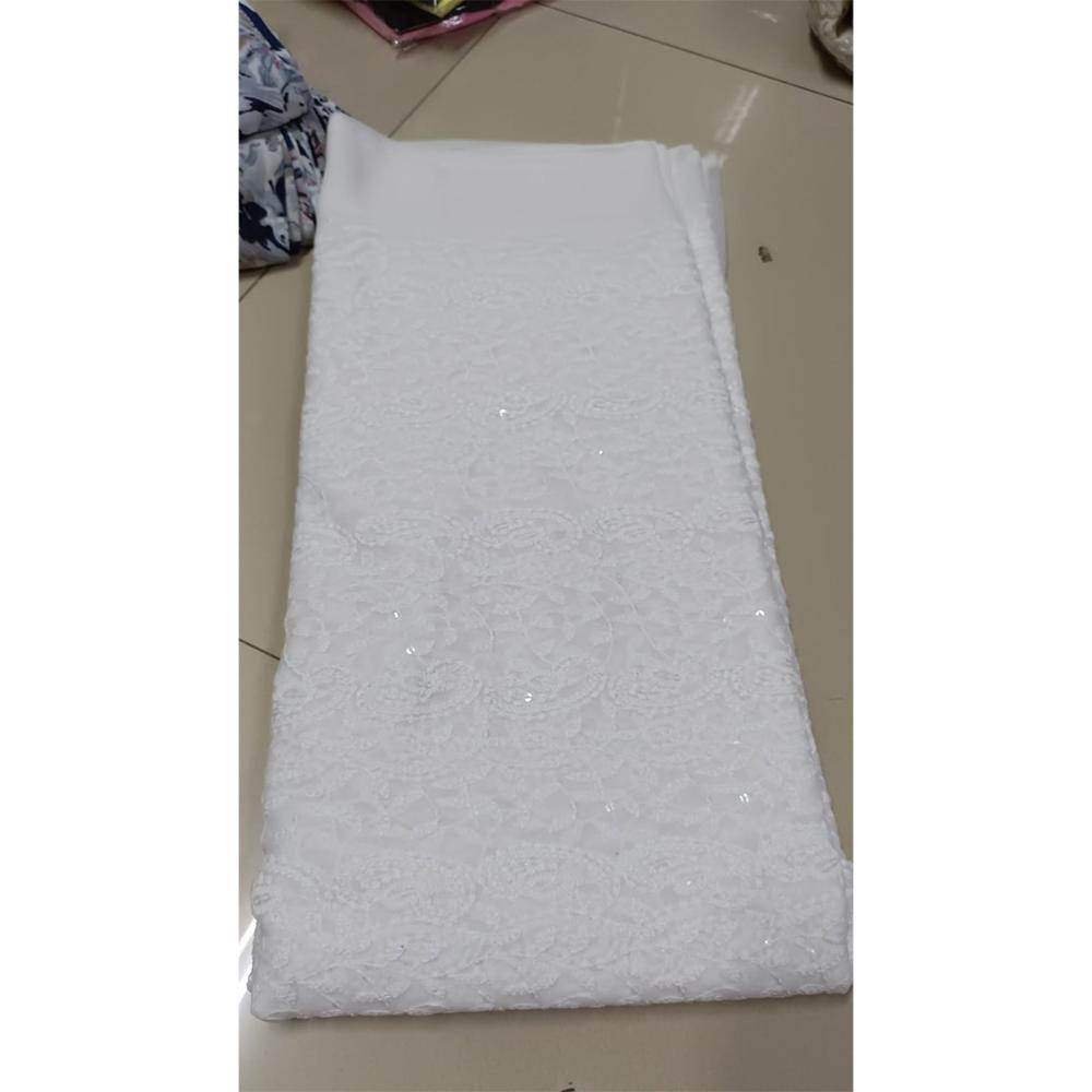 Pure Viscose Georgette Fabric with Mirror & Sequin Work 44